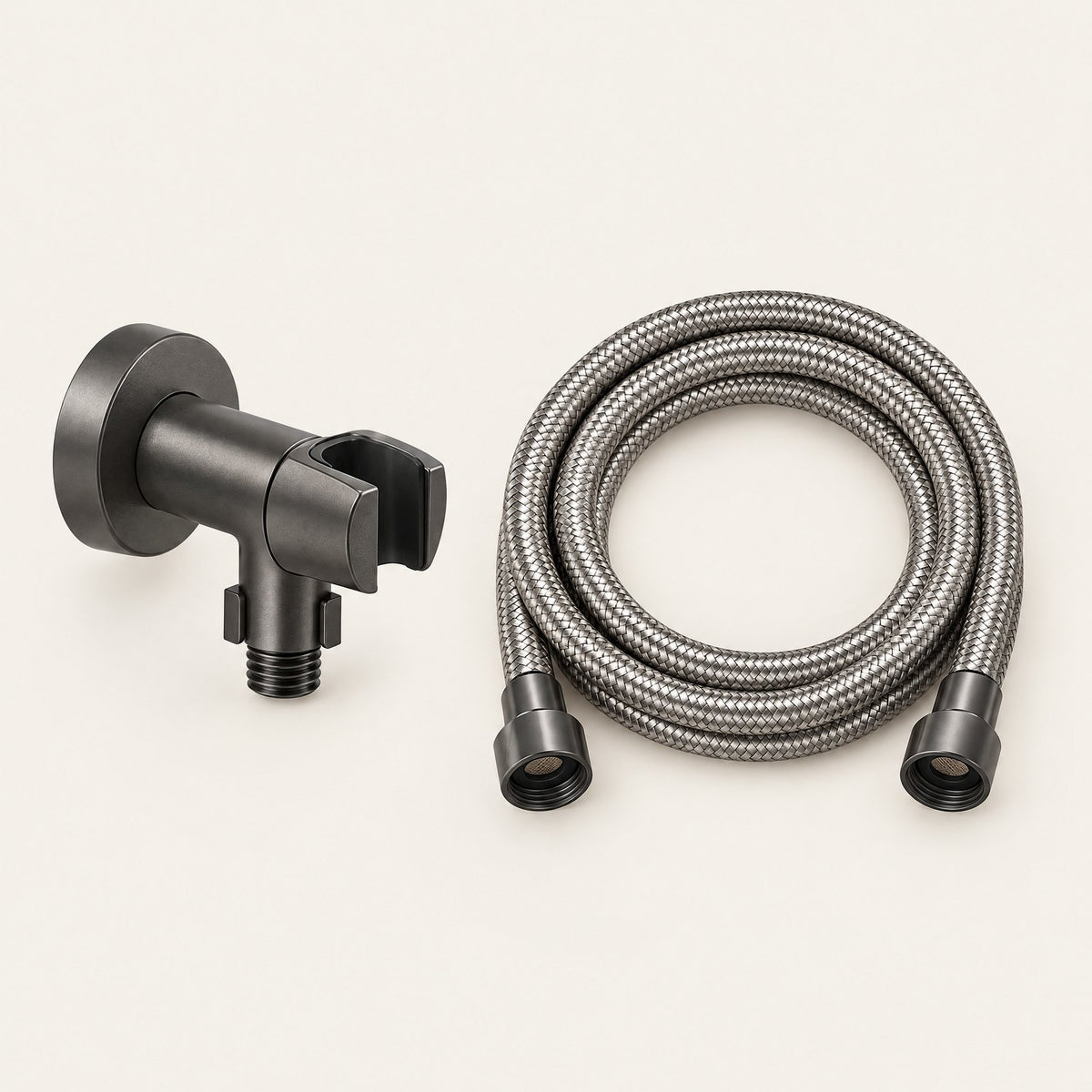 Shower hose and wall holder