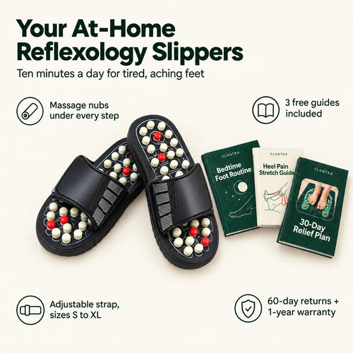 Plantra Acupressure Slippers with the 3 free guides