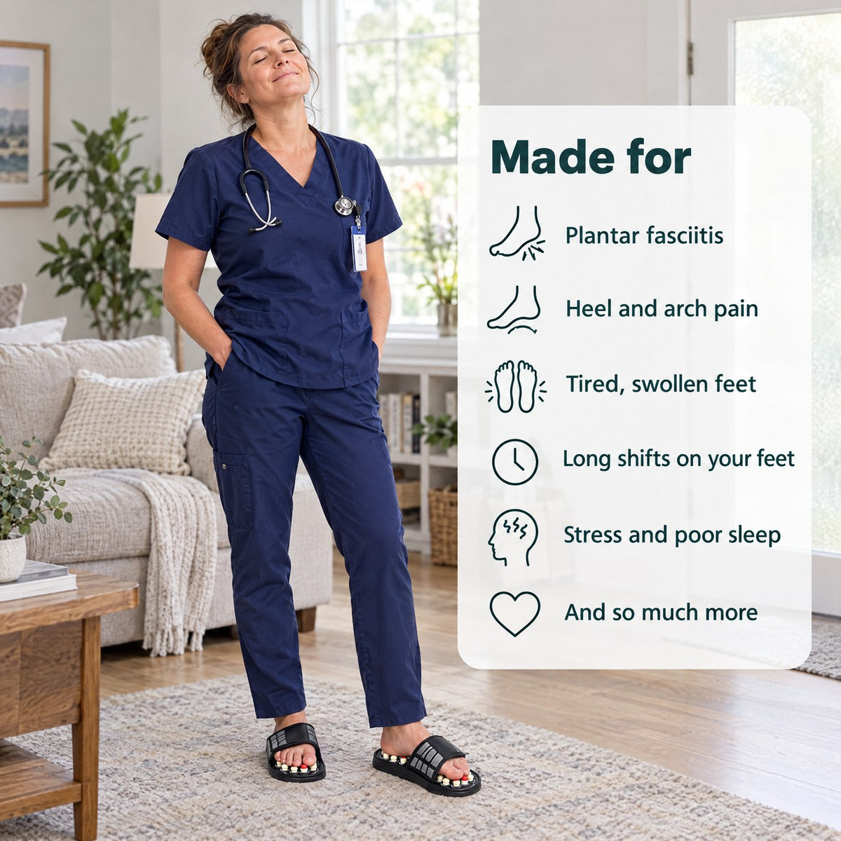 Made for tired feet after long shifts